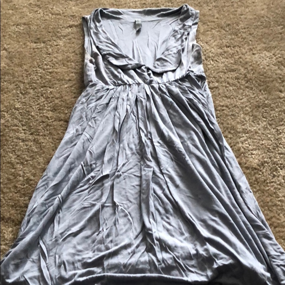 Gray Collared Midi Dress